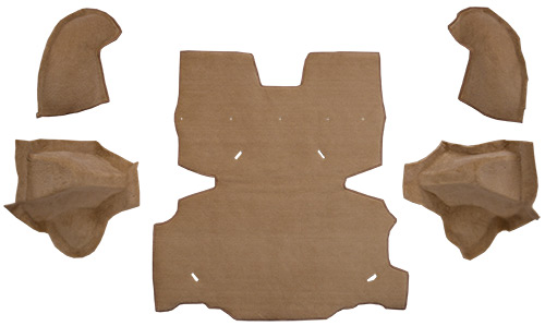 1978 Nissan 280Z (S30) Carpet Replacement - Cutpile - Rear Area | Fits: Rear Cargo with Wheel Wells & Shock Covers, Will not fit 2+2