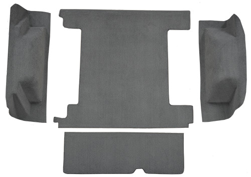 1966-1973 Ford Bronco (Early Bronco) Carpet Replacement - Cargo Area - Loop | Fits: 2 Gas Tanks, with Tailgate Lock, With tailgate lock