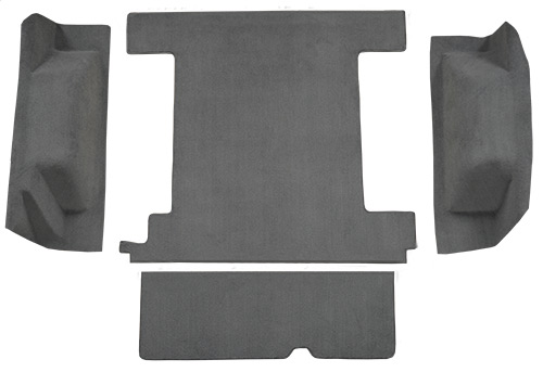 1966-1973 Ford Bronco (Early Bronco) Carpet Replacement - Cargo Area - Loop | Fits: 1 Gas Tank, with Tailgate Lock, With tailgate lock