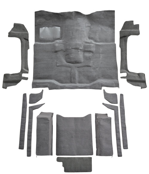 1987-1995 Jeep Wrangler (YJ) Carpet Replacement - Cutpile - Complete | Fits: with Rocker Panels, Complete