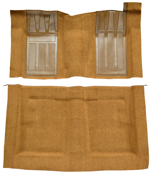1971 Ford Torino GT Carpet Replacement - Loop - Complete | Fits: 2DR, Hardtop, Fastback, Auto, with 2 Dark Saddle Inserts