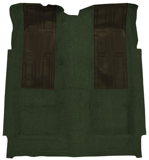 1972-1973 Ford Torino Carpet Replacement - Loop - Complete | Fits: 2DR, Auto, GT with 2 Dark Green Inserts