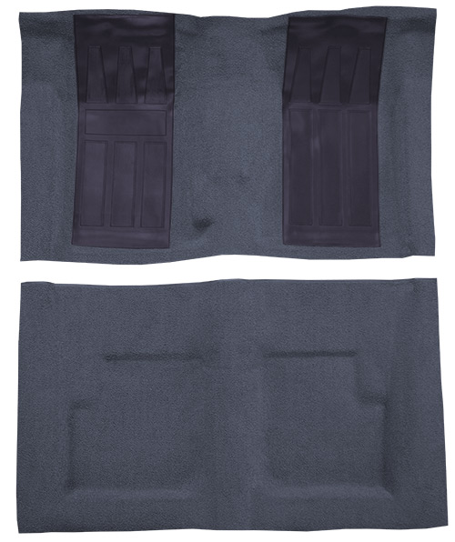 1971 Ford Torino GT Carpet Replacement - Loop - Complete | Fits: 2DR, Convertible, 4spd, with 2 Bright Blue Inserts