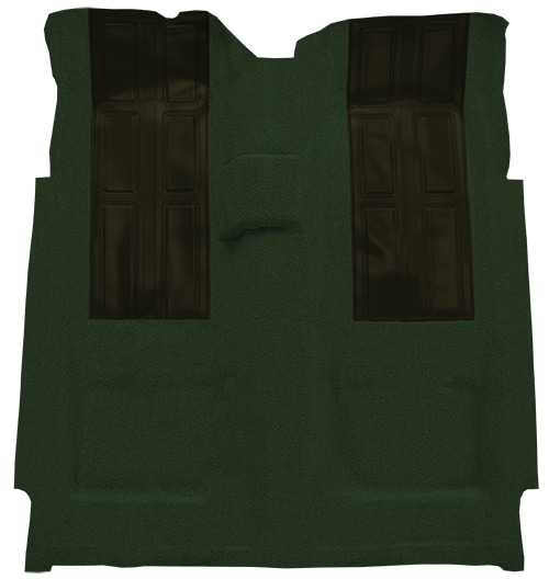 1972-1973 Ford Torino Carpet Replacement - Loop - Complete | Fits: 2DR, 4spd, GT with 2 Dark Green Inserts