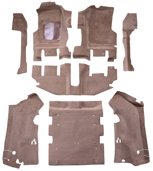 2003-2006 Jeep Wrangler (TJ) Carpet Replacement - Cutpile - Complete | Fits: Long Console, with Rocker Panels, Complete, Will not fit the Unlimited
