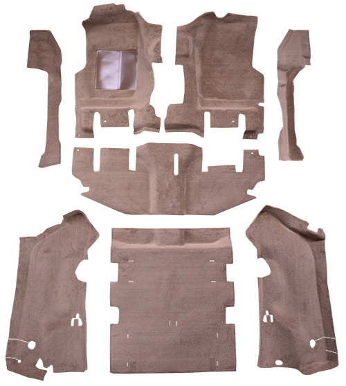 2003-2006 Jeep Wrangler (TJ) Carpet Replacement - Cutpile - Complete | Fits: Short Console, with Rocker Panels, Complete
