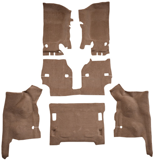 2011-2018 Jeep Wrangler (JK) Carpet Replacement - Cutpile - Complete | Fits: 2DR, Complete, Fits version
