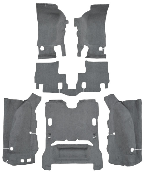 2007-2010 Jeep Wrangler (JK) Carpet Replacement - Cutpile - Complete | Fits: 2DR, Complete
