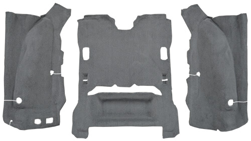 2007-2010 Jeep Wrangler (JK) Carpet Replacement - Cargo Area - Cutpile | Fits: 2DR
