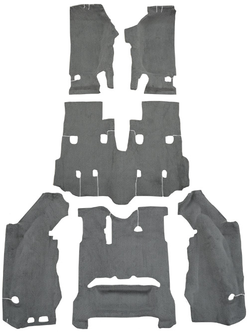 2007-2010 Jeep Wrangler (JK) Carpet Replacement - Cutpile - Complete | Fits: 4DR, Unlimited Complete