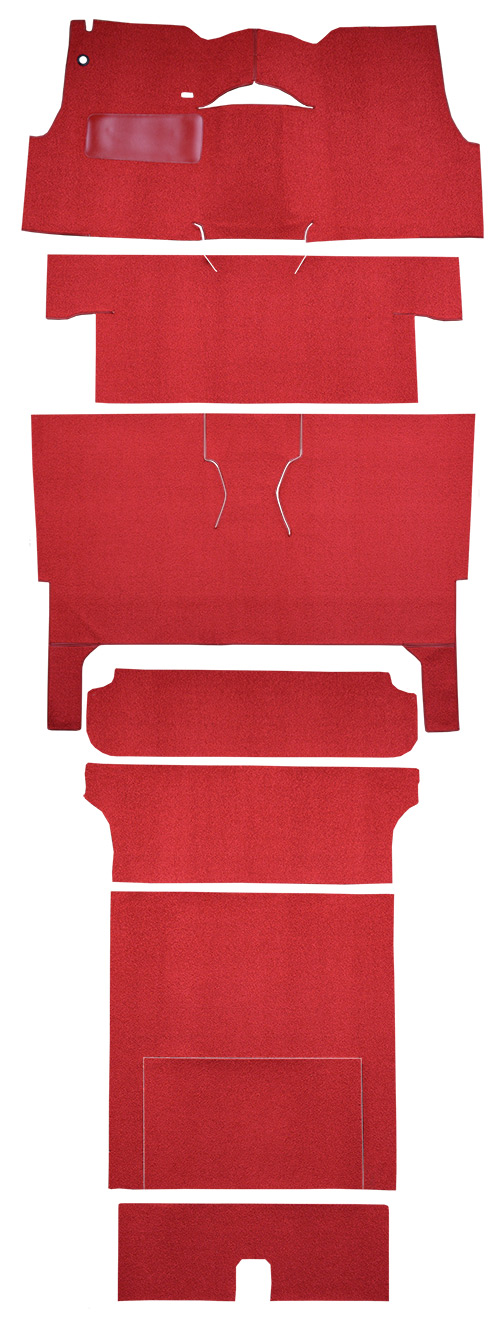 1955 Chevy Two-Ten Series (Tri-Five) Carpet Replacement - Loop - Complete | Fits: 2DR, Wagon, Bucket Seat, Complete