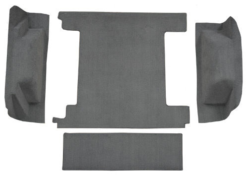 1966-1973 Ford Bronco (Early Bronco) Carpet Replacement - Cargo Area - Loop | Fits: 2 Gas Tanks, without Tailgate Lock, Without tailgate lock