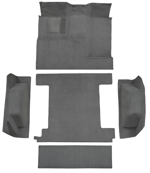 1974-1976 Ford Bronco (Early Bronco) Carpet Replacement - Cutpile - Complete | Fits: 1 Gas Tank, Complete without Tailgate Lock, Without tailgate lock