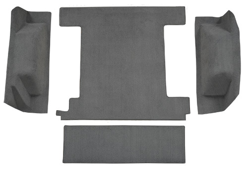1974-1976 Ford Bronco (Early Bronco) Carpet Replacement - Cargo Area - Cutpile | Fits: 1 Gas Tank, without Tailgate Lock, Without tailgate lock
