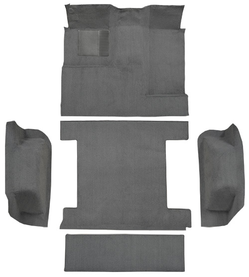 1977 Ford Bronco (Early Bronco) Carpet Replacement - Cutpile - Complete | Fits: Complete without Tailgate Lock, Without tailgate lock