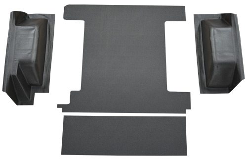 1966-1976 Ford Bronco (Early Bronco) Carpet Replacement - Cargo Area - Vinyl | Fits: 1 Gas Tank, without Tailgate Lock, Without tailgate lock