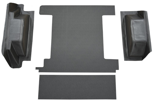 1966-1976 Ford Bronco (Early Bronco) Carpet Replacement - Cargo Area - Vinyl | Fits: 2 Gas Tanks, without Tailgate Lock, Without tailgate lock