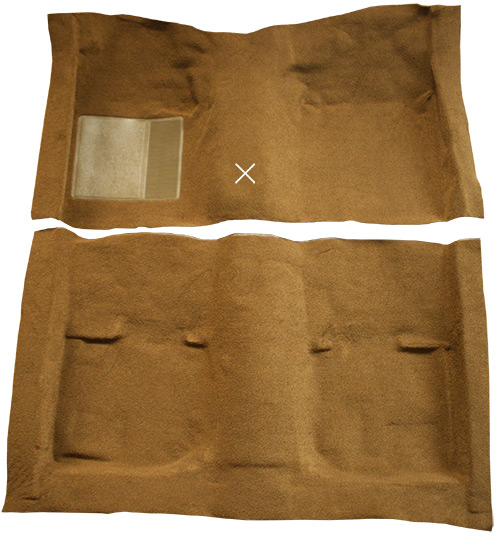 1969-1970 Ford Mustang Carpet Replacement - Nylon - Complete | Fits: Coupe, without Toe Pad with Shifter Cut