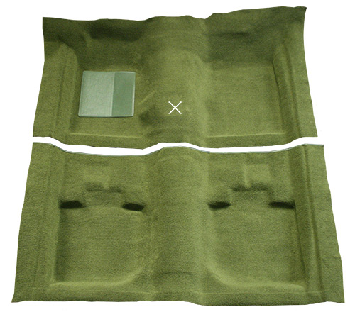 1971-1973 Ford Mustang Carpet Replacement - Nylon - Complete | Fits: Convertible, with Shifter Cut