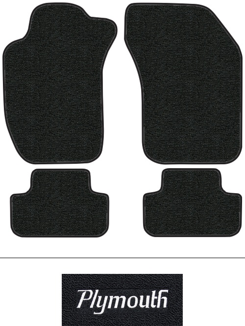 1991-1994 Plymouth Laser Floor Mats (Logos Available) - 4pc - Cutpile
