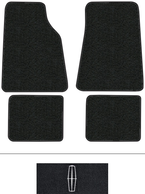 1990-2011 Lincoln Town Car Floor Mats (Logos Available) - 4pc - Cutpile