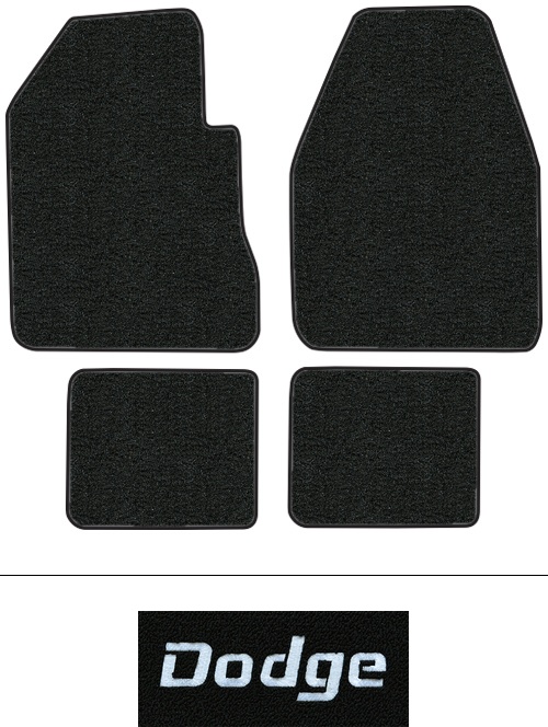 1969 Dodge Charger (B-Body) Daytona Floor Mats (Logos Available) - 4pc - Loop | Fits: 4spd