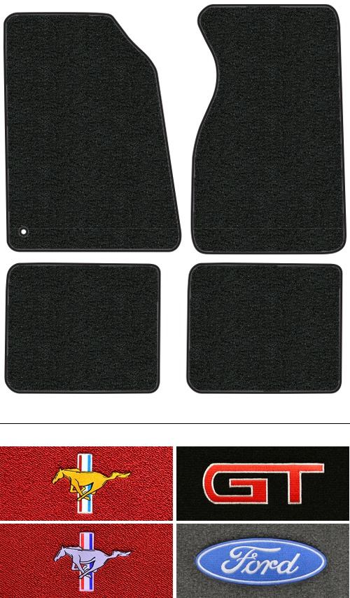 1994-2004 Ford Mustang (SN95) Floor Mats (Logos Available) - 4pc - Cutpile
