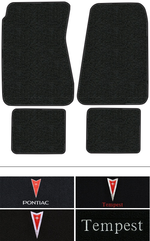 1968-1970 Pontiac Tempest Floor Mats (Logos Available) - 4pc - Loop