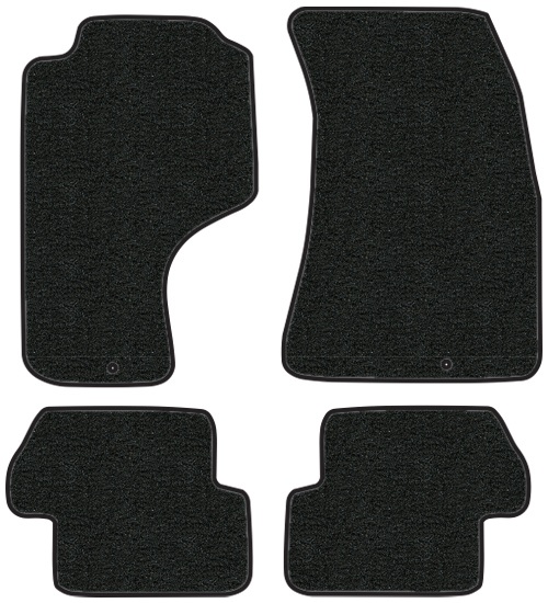 1989-1998 Nissan 240SX (S13) Floor Mats - 4pc - Cutpile | Fits: Rear mats fit seats with seat belt retractor