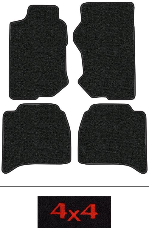 1998-2002 Isuzu Rodeo Floor Mats (Logos Available) - 4pc - Cutpile