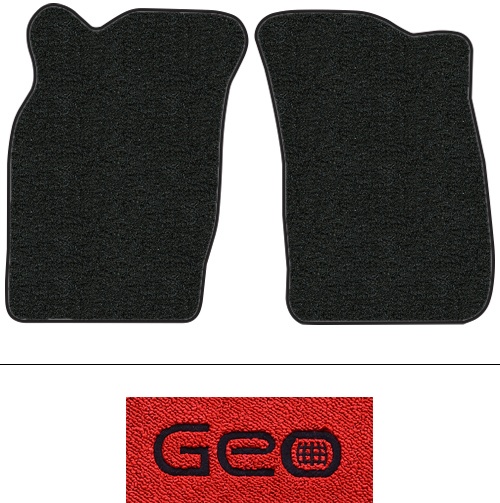 1989-1990 Geo Metro Floor Mats (Logos Available) - 2pc Front - Cutpile