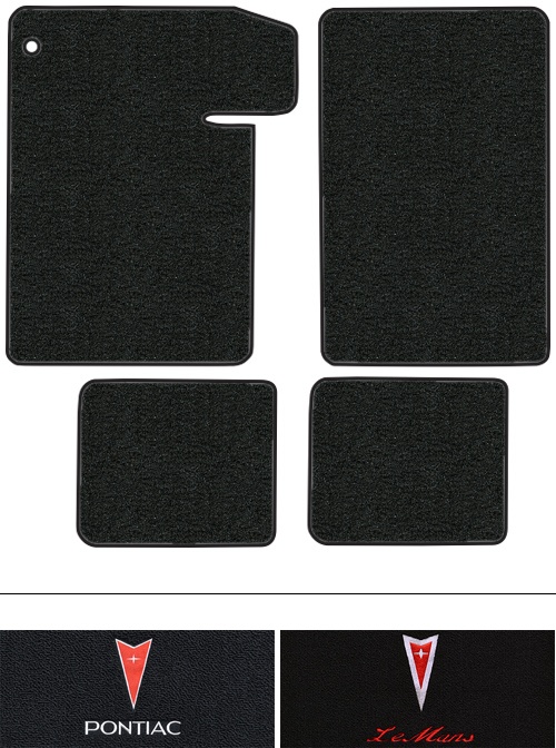 1964-1965 Pontiac LeMans Floor Mats (Logos Available) - 4pc - Loop
