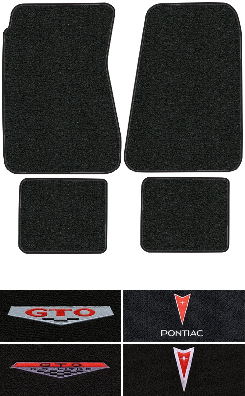 1966-1967 Pontiac GTO (Goat) Floor Mats (Logos Available) - 4pc - Loop | Fits: Auto