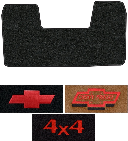 1988-1999 Chevy C1500 (OBS) Floor Mats (Logos Available) - 1pc Front - Cutpile | Fits: Column Shift, Will not fit vehicle with 4WD shifter in the floor