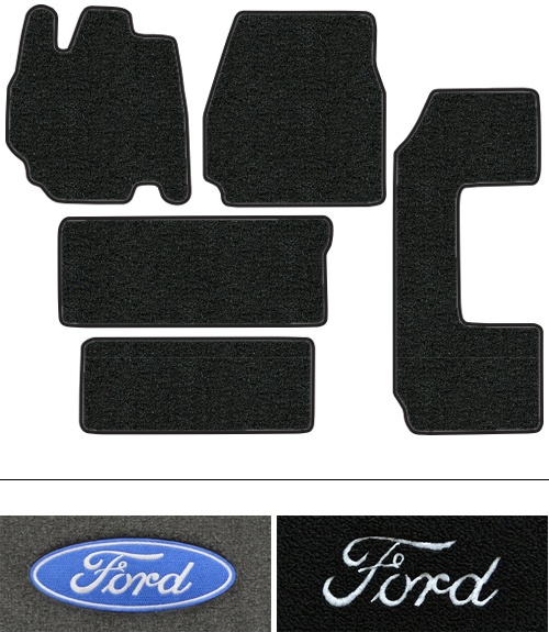 1995-1998 Ford Windstar Floor Mats (Logos Available) - 5pc - Cutpile | Fits: 2pc Frts 2pc Rr Runners & Side Door