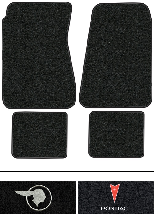 1957 Pontiac Bonneville Floor Mats (Logos Available) - 4pc - Loop