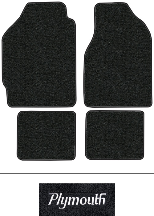 1987-1994 Plymouth Sundance Floor Mats (Logos Available) - 4pc - Cutpile
