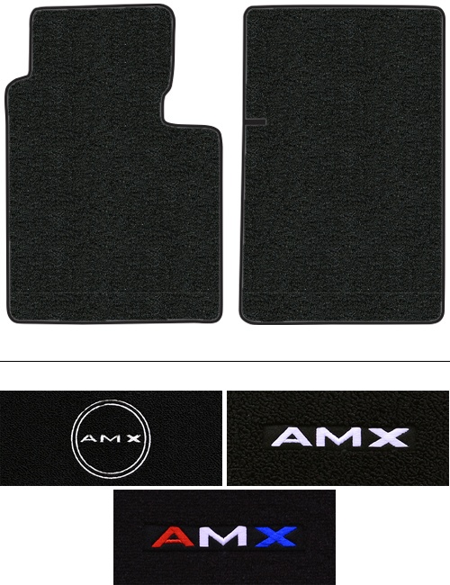 1969-1970 American Motors AMX Floor Mats (Logos Available) - 2pc - Cutpile