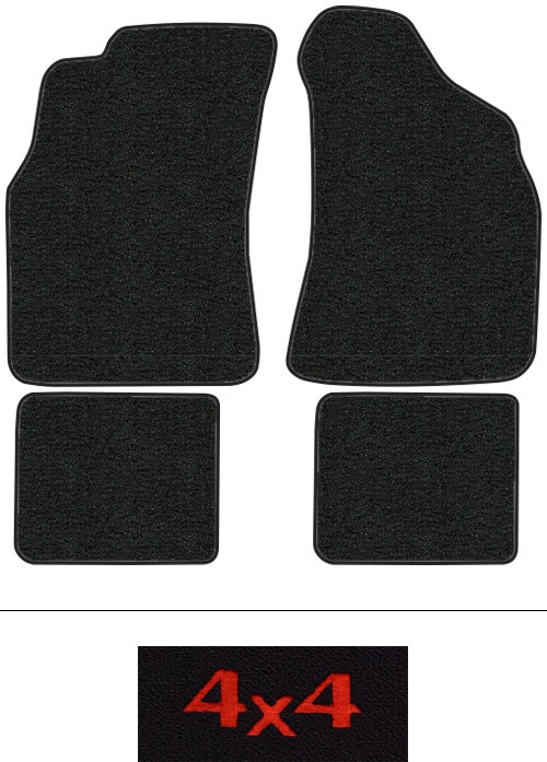 1989-1995 Toyota Pickup (Hilux) Floor Mats (Logos Available) - 4pc - Cutpile | Fits: Ext Cab