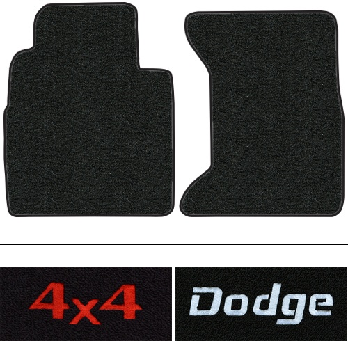 1990-1993 Dodge D150 Floor Mats (Logos Available) - 2pc - Cutpile