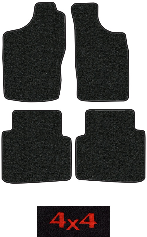 2000-2004 Nissan Xterra Floor Mats (Logos Available) - 4pc - Cutpile