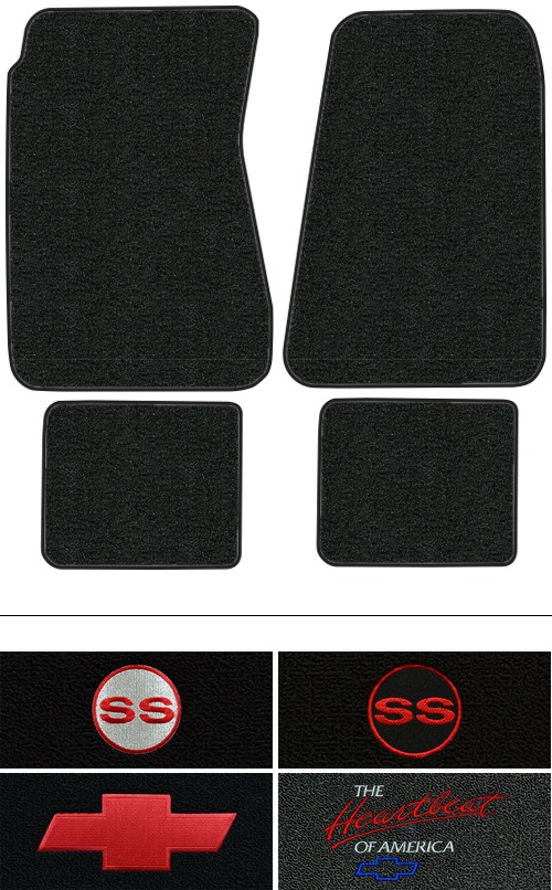 1970-1972 Chevy Monte Carlo Floor Mats (Logos Available) - 4pc - Loop