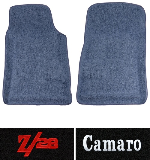 1967-1969 Chevy Camaro (1st Gen Camaro) Floor Mats (Logos Available) - 2pc Front - Loop | Fits: Premium Contour