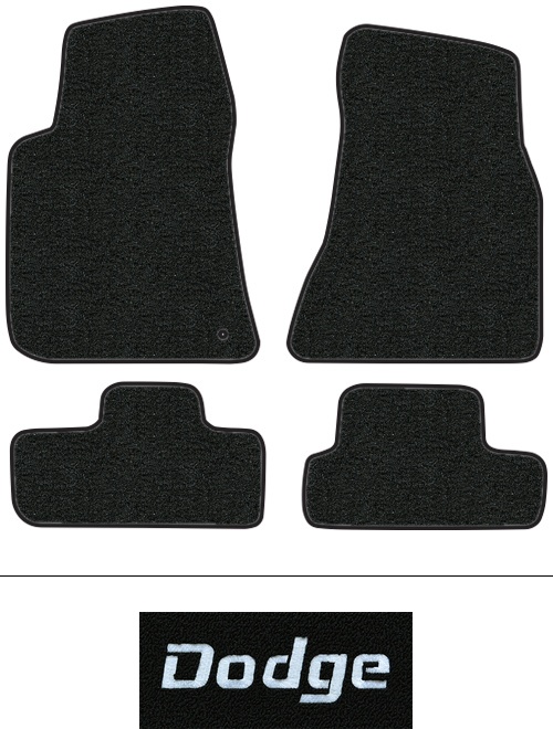 2008-2010 Dodge Challenger Floor Mats (Logos Available) - 4pc - Cutpile
