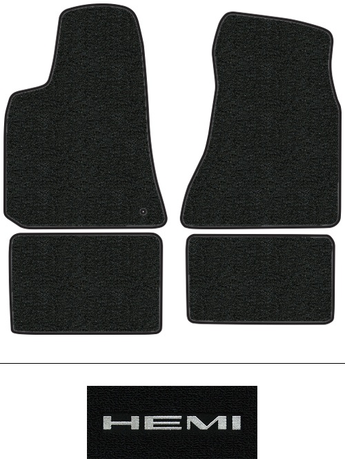 2005-2010 Chrysler 300 Floor Mats (Logos Available) - 4pc - Cutpile | Fits: Rear Wheel Drive