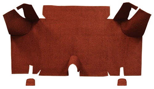 1965-1966 Ford Mustang Trunk Mat (Logos Available) - Loop | Fits: Fastback, Trunk Kit Floor Only