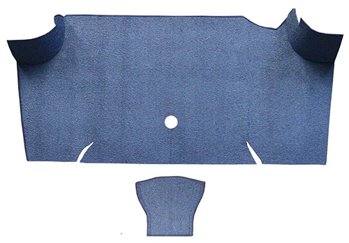 1967-1968 Ford Mustang Trunk Mat (Logos Available) - Loop | Fits: Fastback, Trunk Kit Floor Only