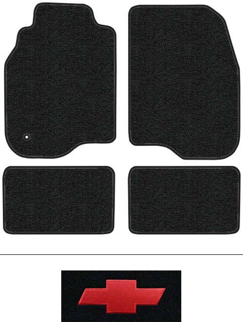 2004-2007 Chevy Malibu Floor Mats (Logos Available) - 4pc - Cutpile | Fits: 4DR, Classic
