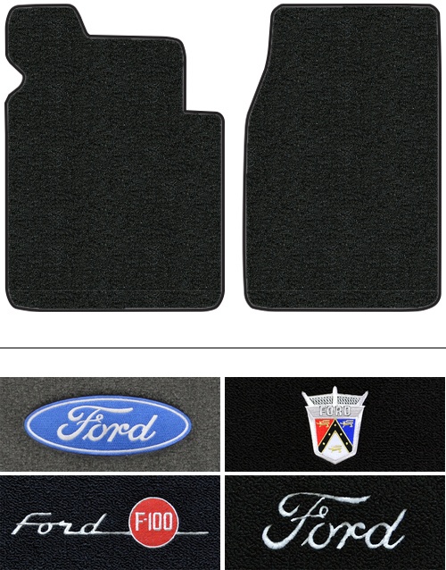1953-1956 Ford F-100 Floor Mats (Logos Available) - 2pc - Loop