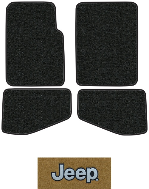 2004-2006 Jeep Wrangler (LJ) Unlimited Floor Mats (Logos Available) - 4pc - Cutpile | Fits: 4DR